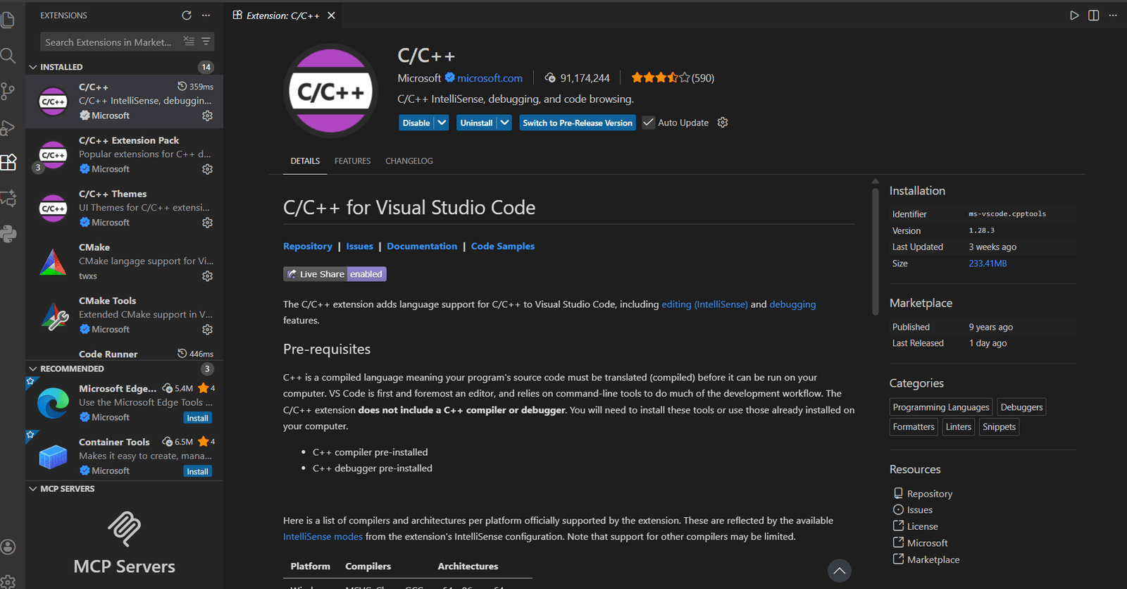 c/ c++ intellisense