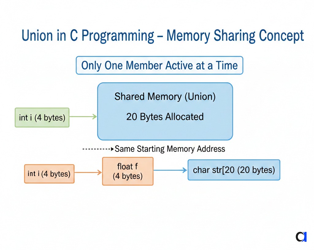 union in c programming with example