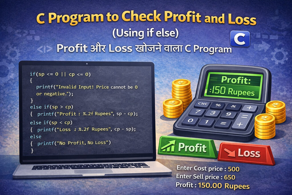 c program to check profit and loss