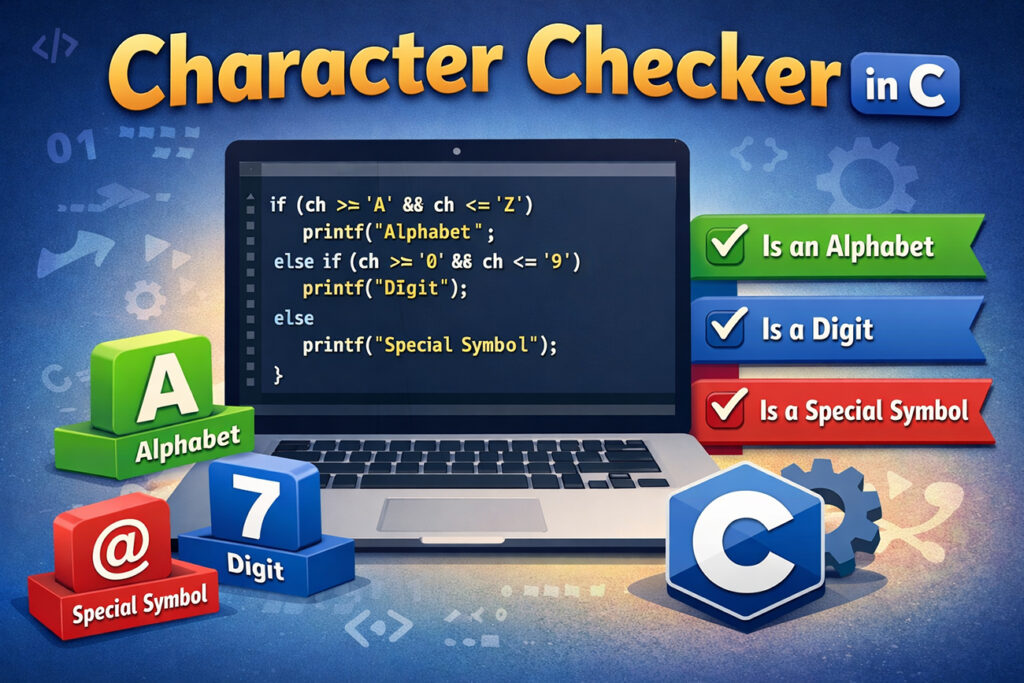 C Program to Check Alphabet, Digit or Special Character