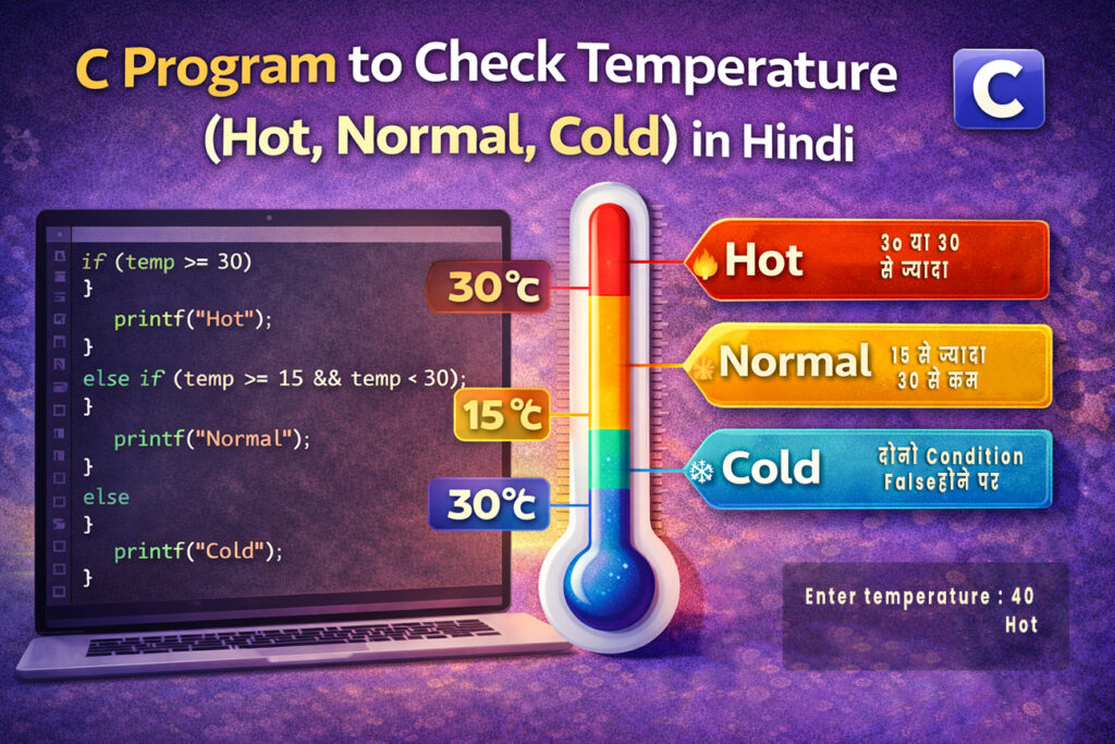 c program to check temperature