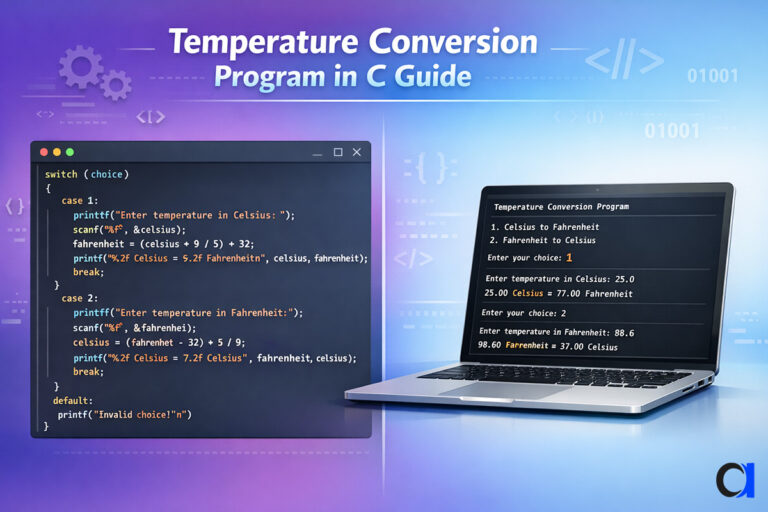 Temperature Conversion Program in C