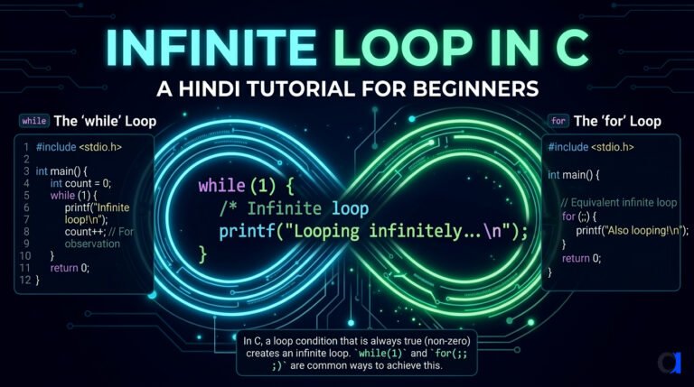Infinite loop in C in Hindi beginners guide
